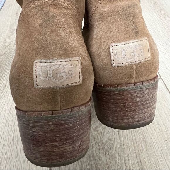 UGG Australia Darling Suede Ankle Boots Chestnut Size 11 - Picture 6 of 10